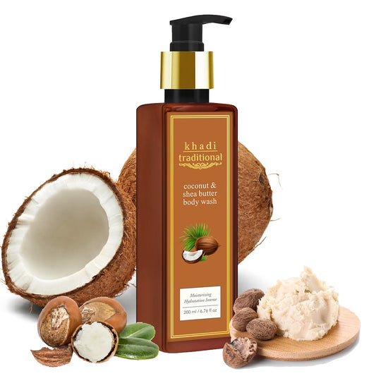 Gel de baño tradicional de coco y manteca de karité Khadi