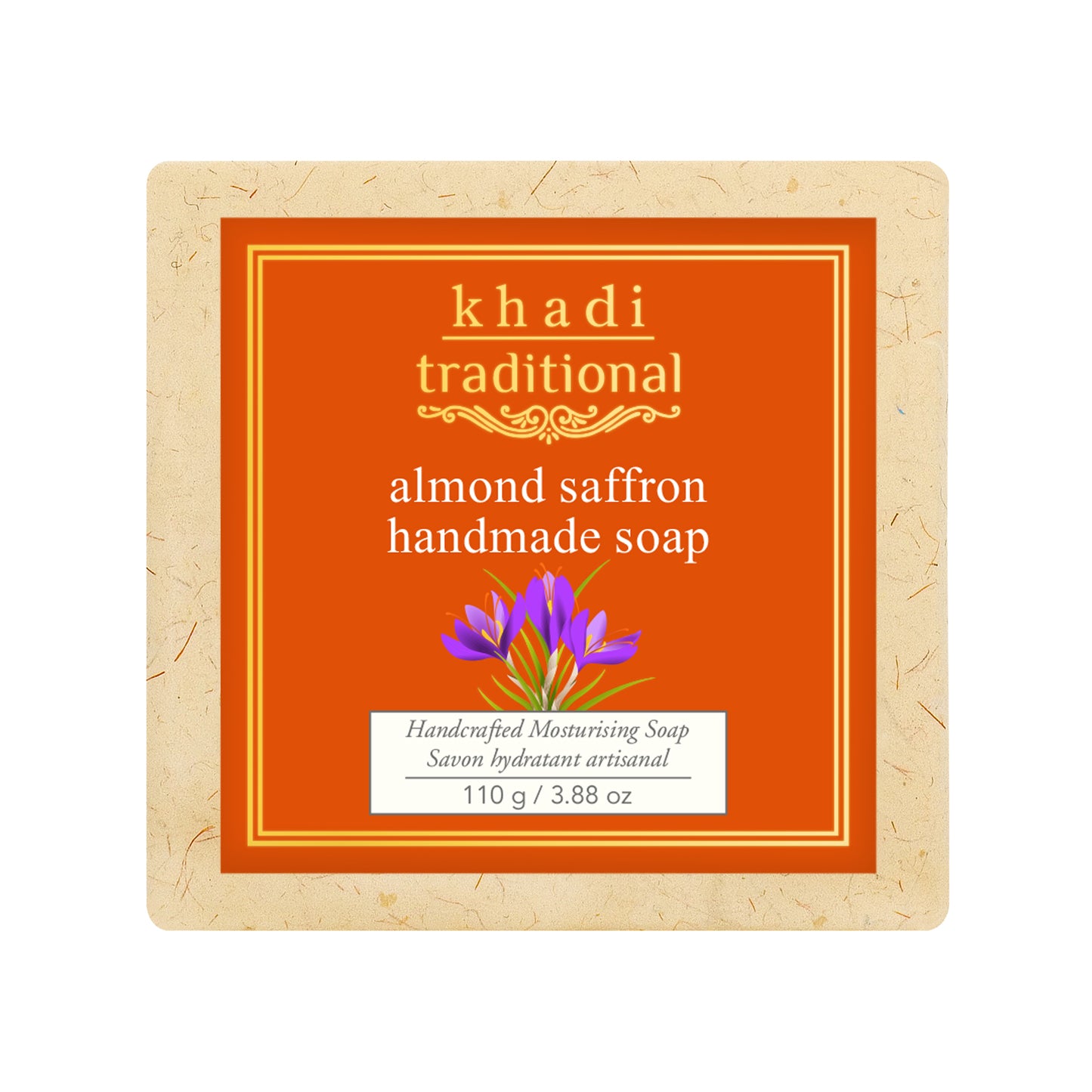 Khadi Traditional Almond Saffron Handmade Soap