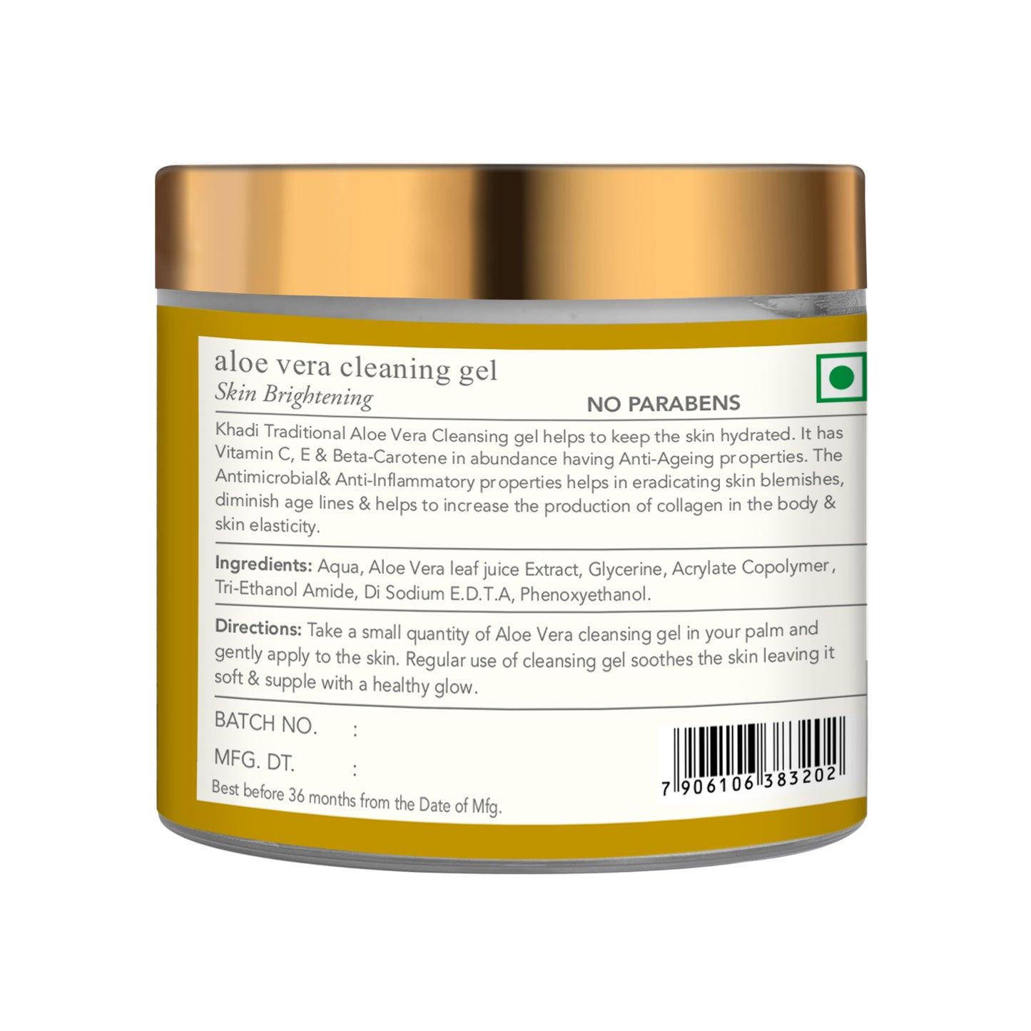 Gel limpiador tradicional de aloe vera de Khadi