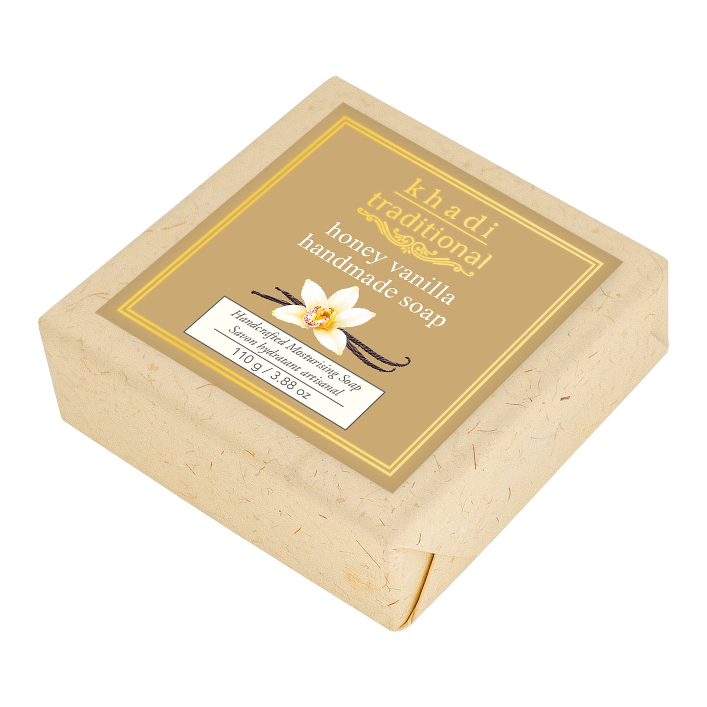 Jabón artesanal tradicional de vainilla y miel de Khadi