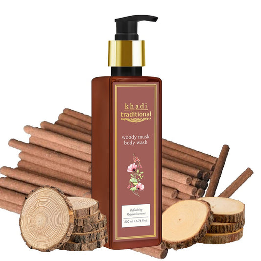 Gel de baño con almizcle amaderado