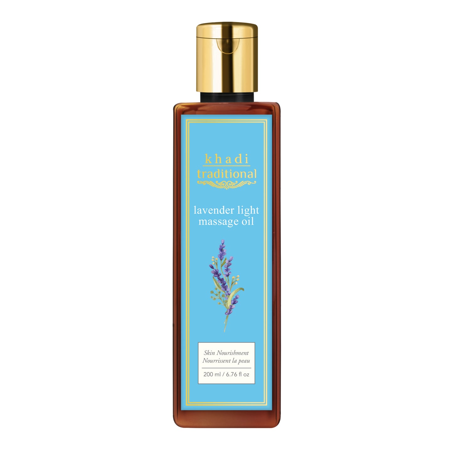Aceite de masaje corporal ligero tradicional de lavanda Khadi