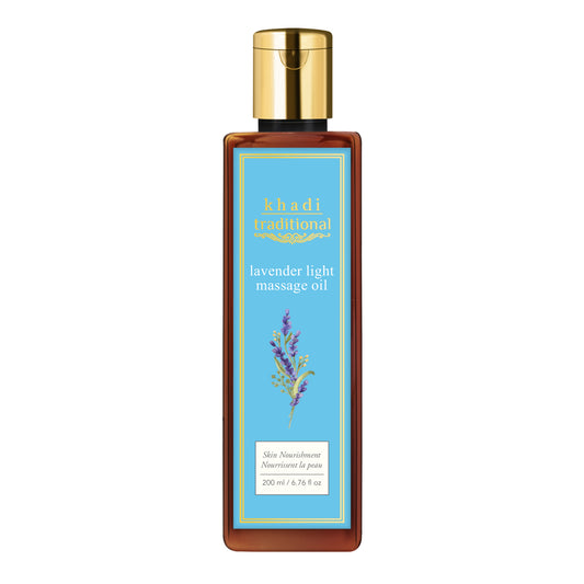 Aceite de masaje corporal ligero tradicional de lavanda Khadi