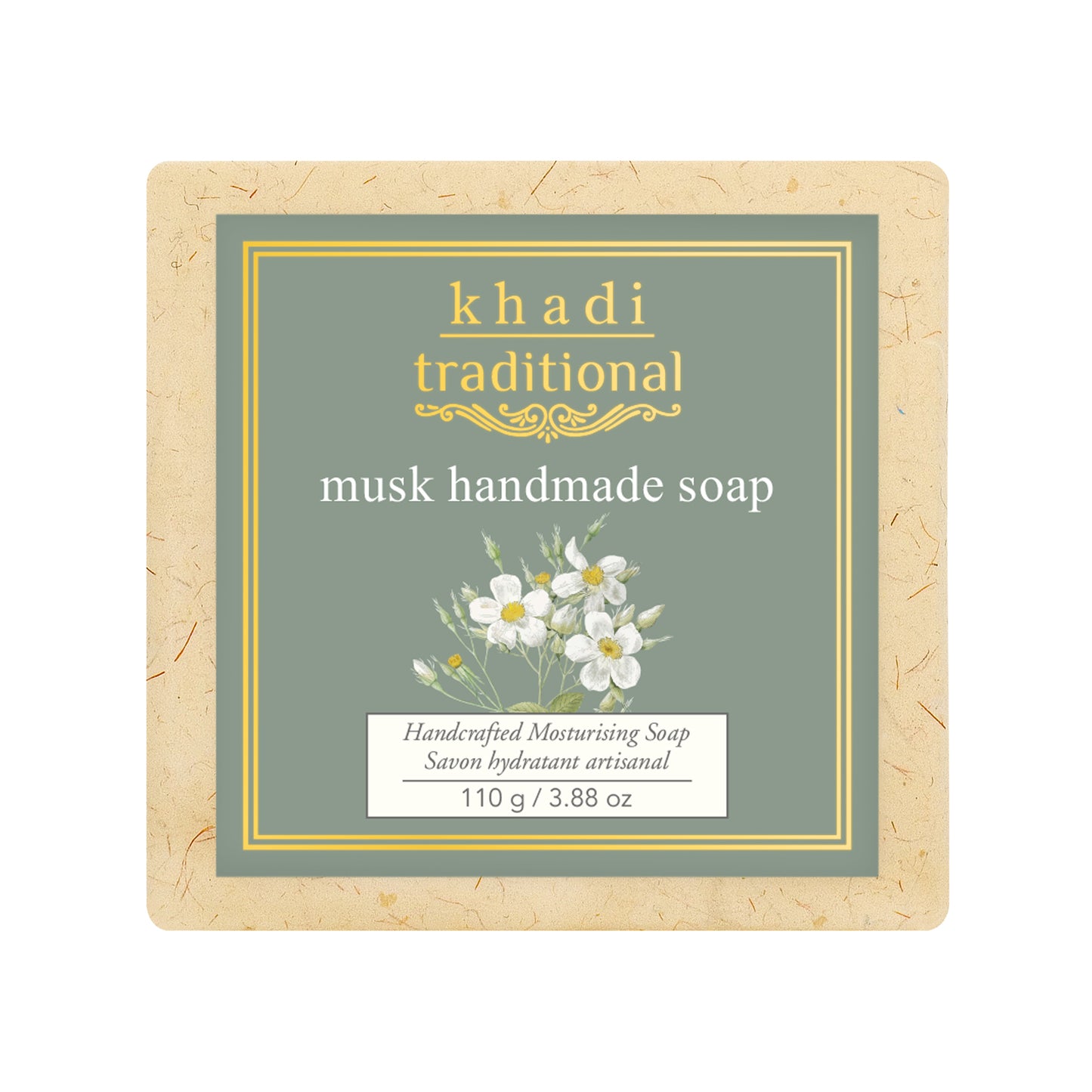 Jabón artesanal tradicional de almizcle Khadi