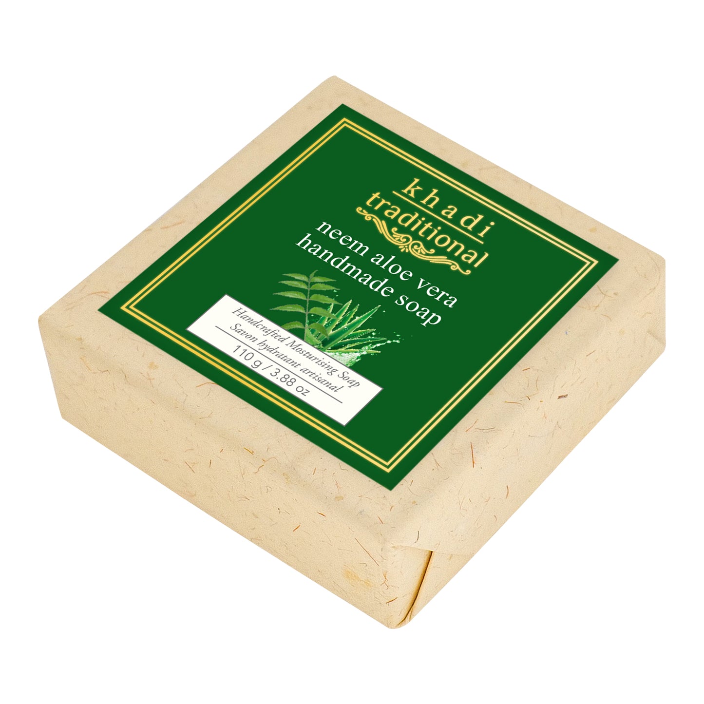 Jabón artesanal tradicional de aloe vera y neem de Khadi