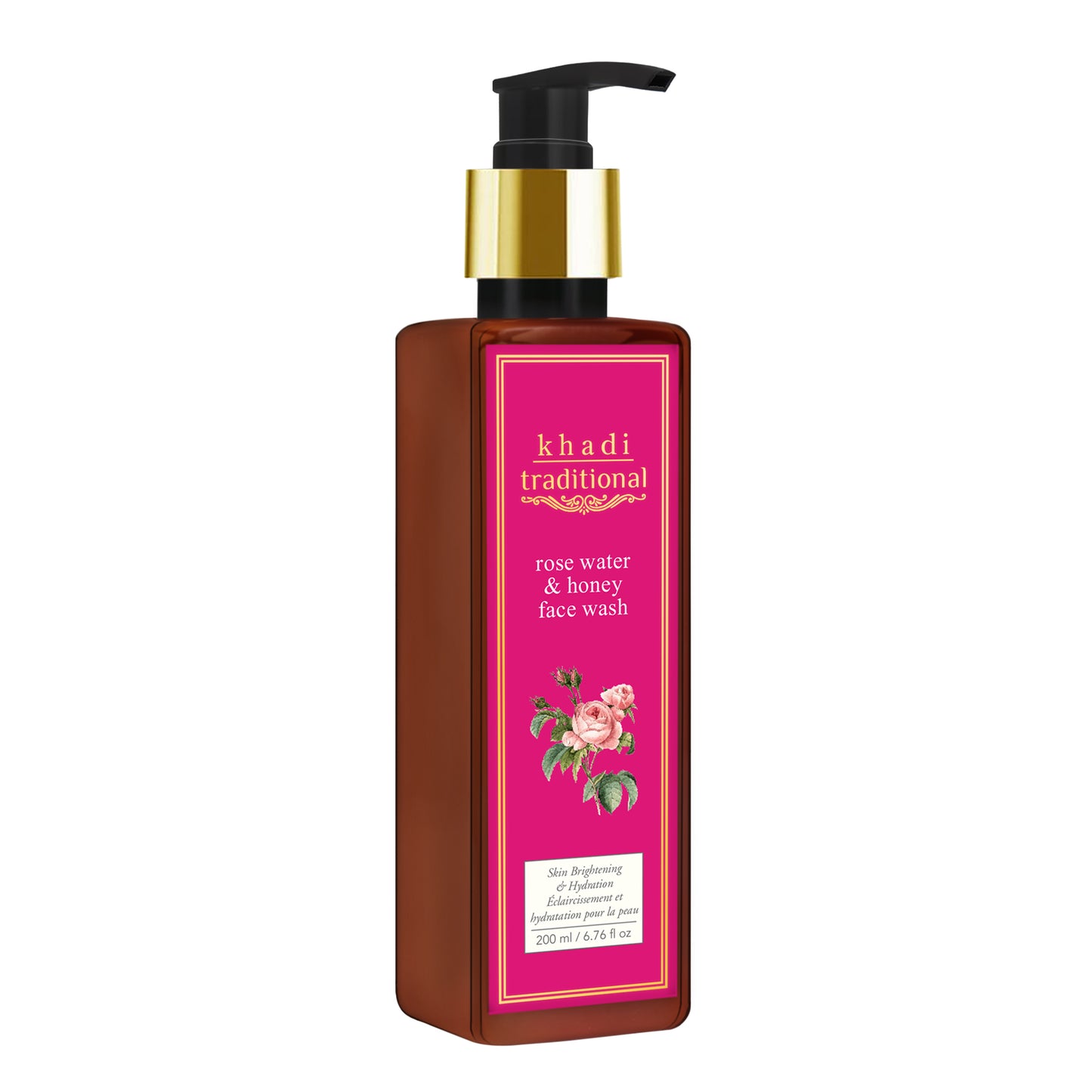Jabón facial tradicional de agua de rosas y miel de Khadi