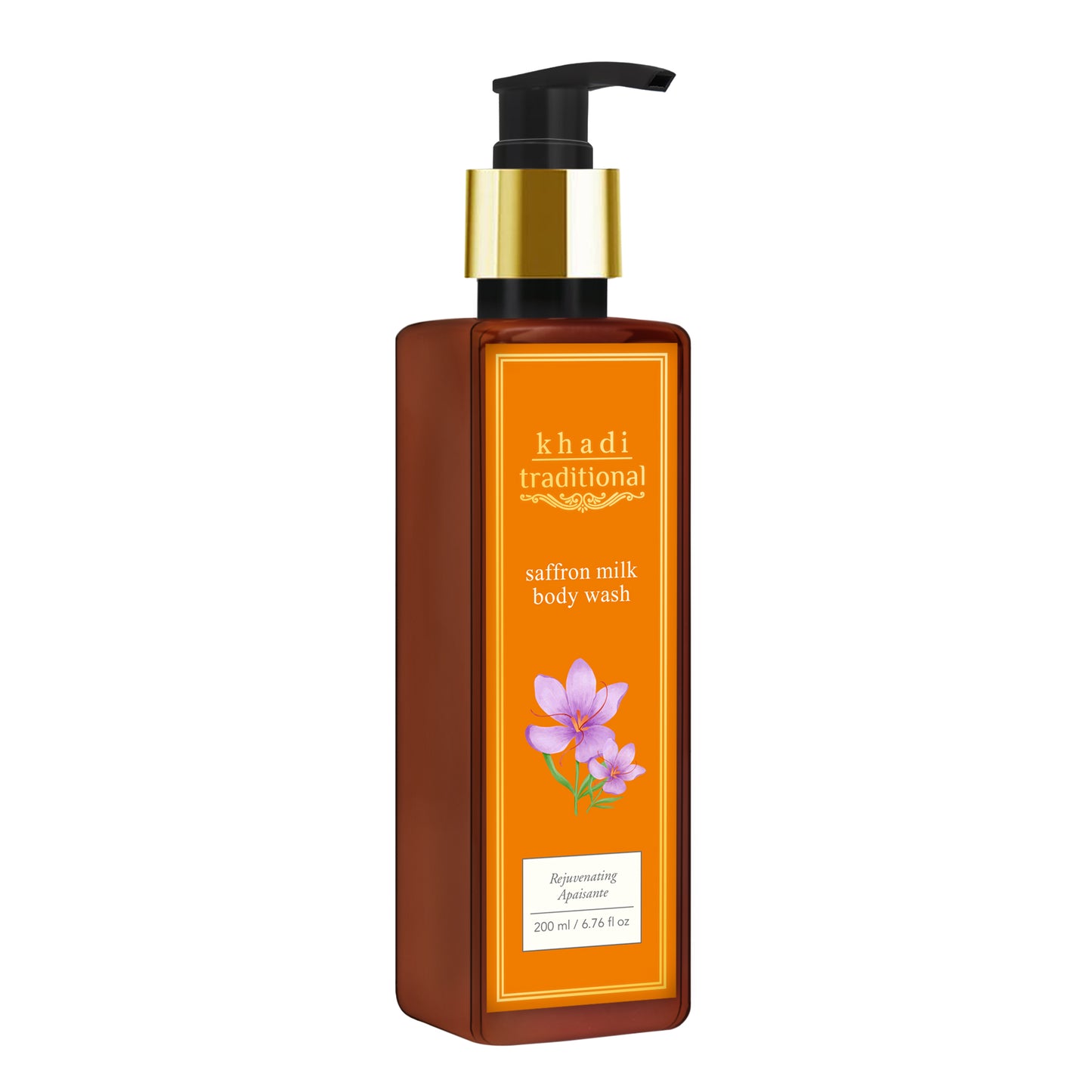 Gel de baño tradicional con leche de azafrán de Khadi
