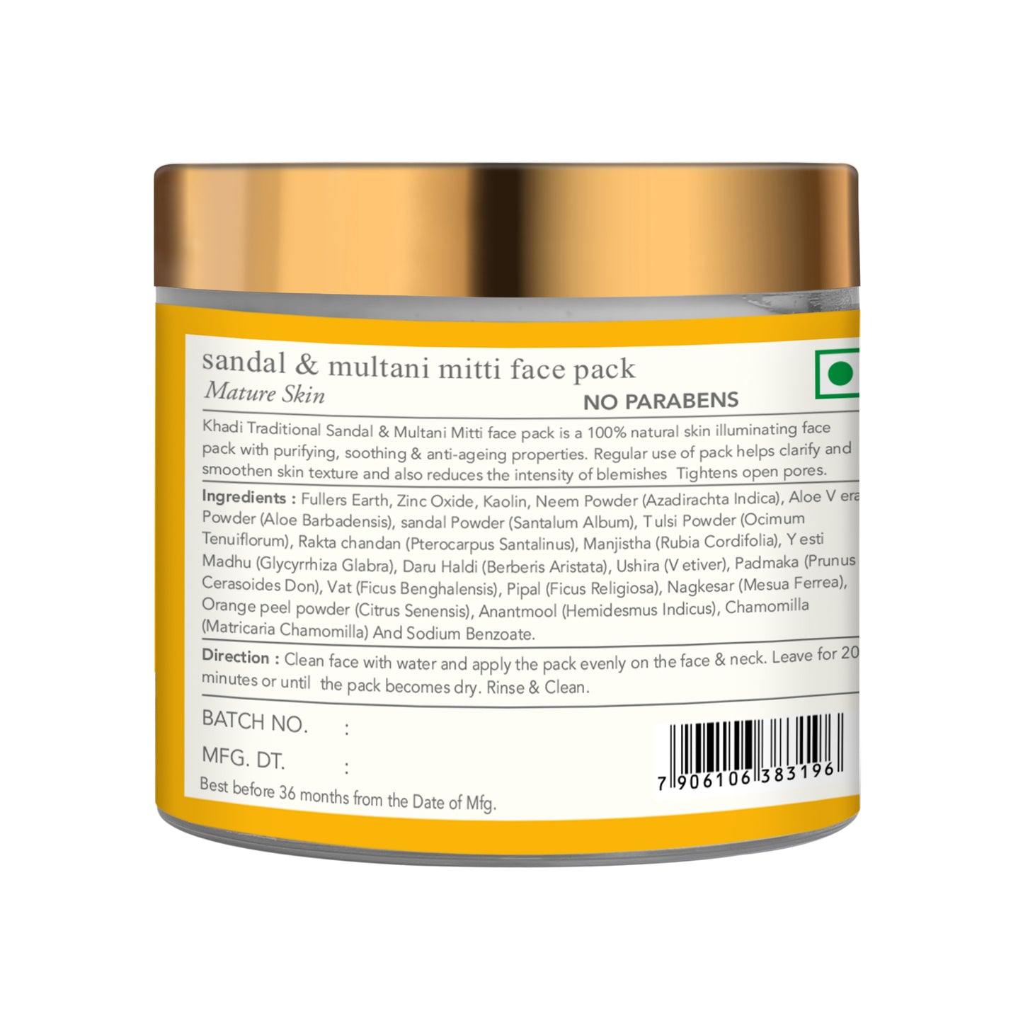Sandalia tradicional Khadi y paquete facial Multani Mitti