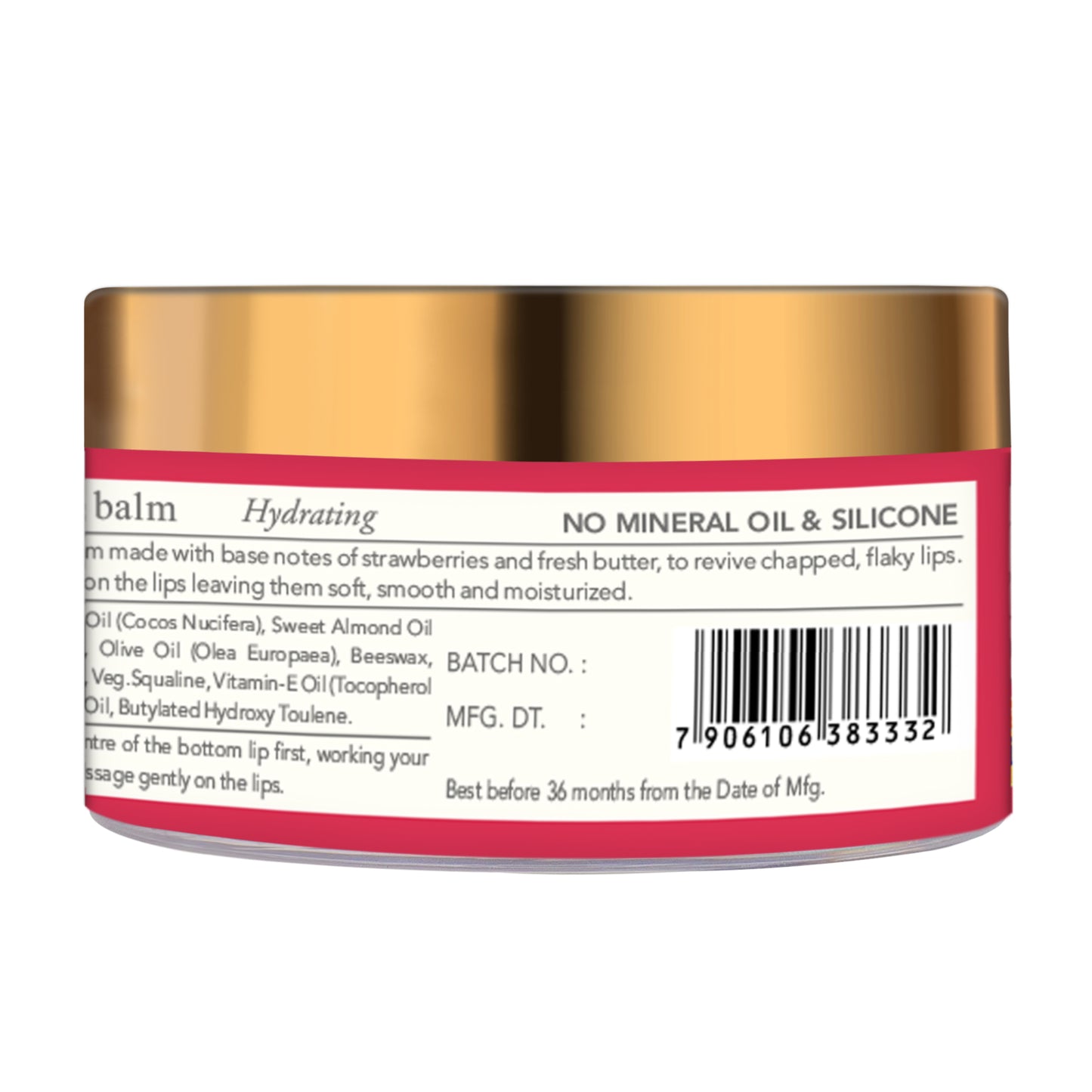 Bálsamo labial tradicional de fresa Khadi