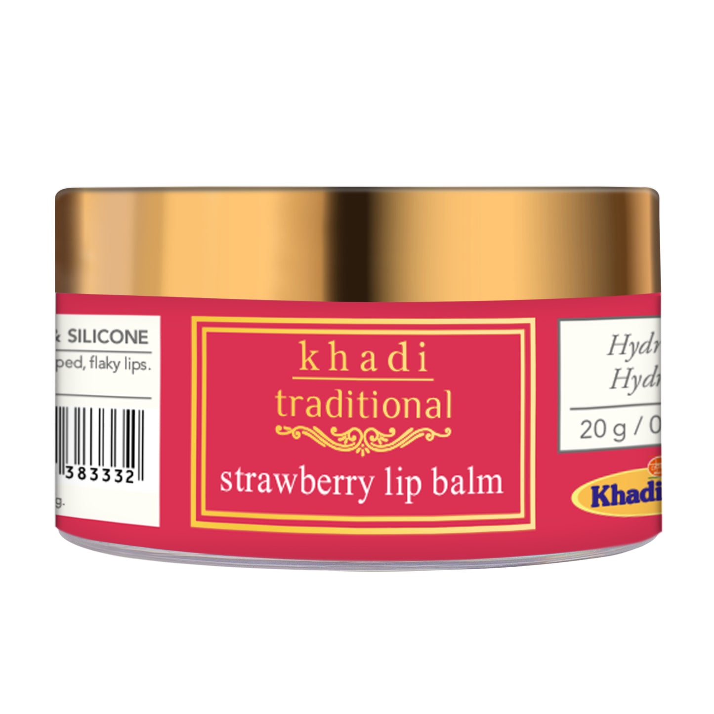Bálsamo labial tradicional de fresa Khadi
