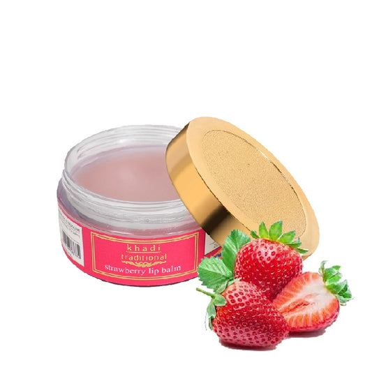 Bálsamo labial tradicional de fresa Khadi