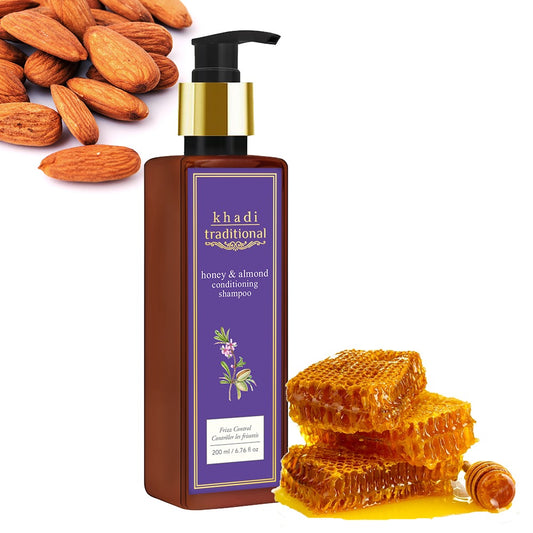 Champú acondicionador tradicional de miel y almendras de Khadi