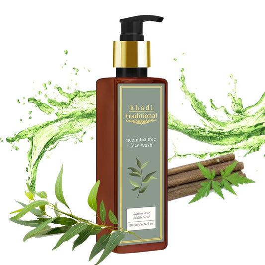 Jabón facial tradicional de árbol de té de neem de Khadi