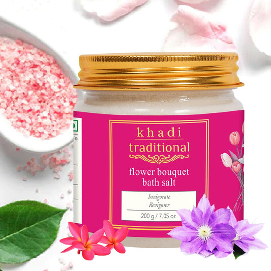 Sales de baño con ramo de flores tradicional Khadi