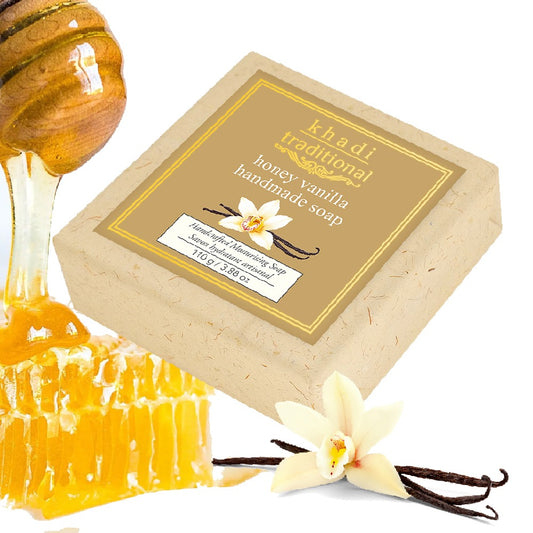 Jabón artesanal tradicional de vainilla y miel de Khadi