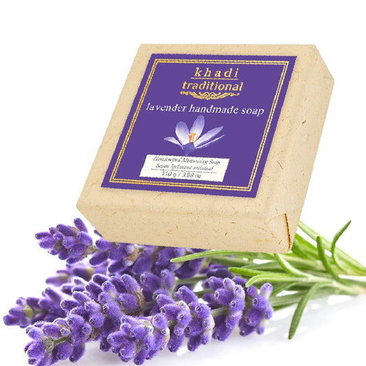 Jabón artesanal tradicional de lavanda Khadi