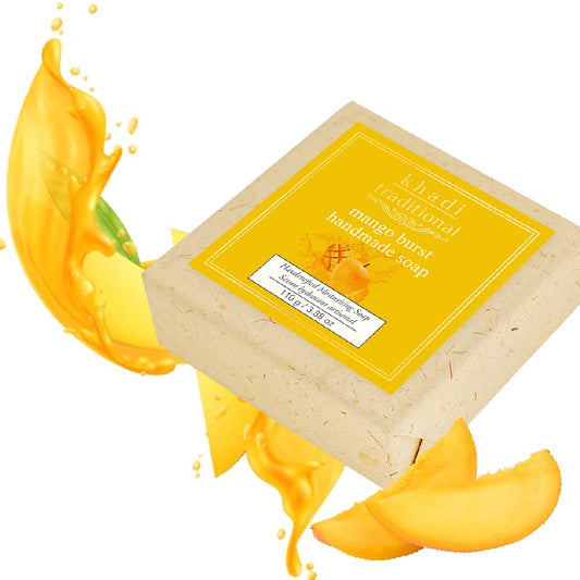 Jabón artesanal tradicional con sabor a mango de Khadi