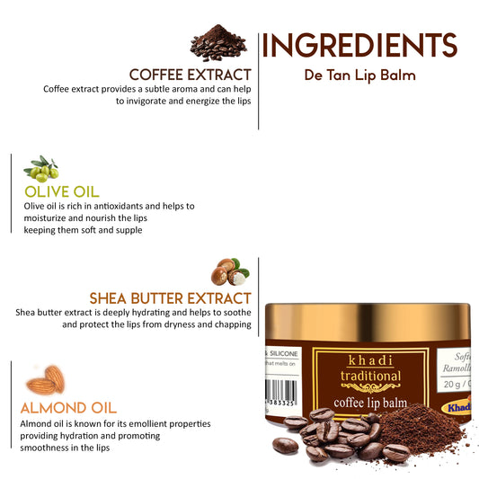 Bálsamo labial tradicional de café Khadi