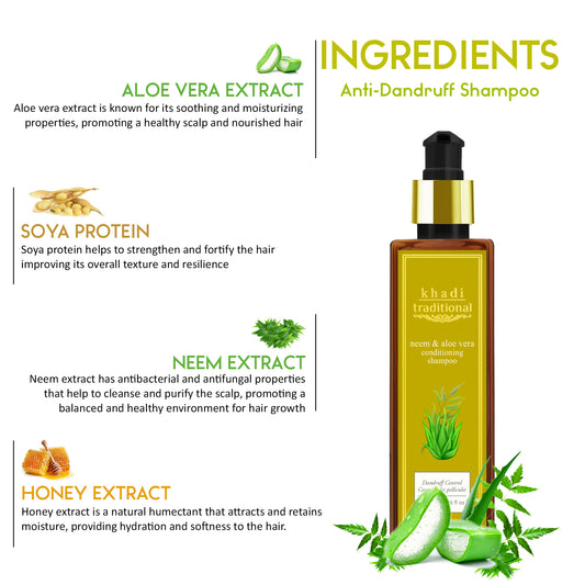 Champú acondicionador tradicional de nim y aloe vera de Khadi