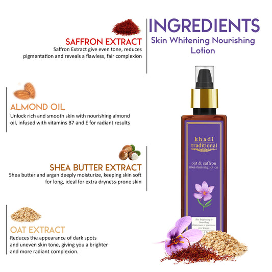 Lotion hydratante traditionnelle à l'avoine et au safran de Khadi
