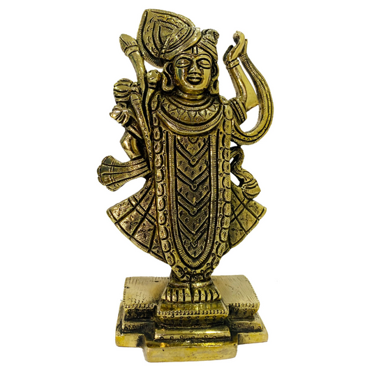 Brass Sculpture of Lord Krishna