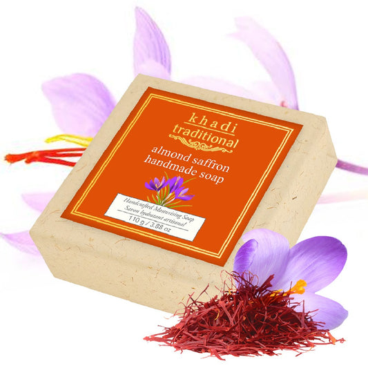 Khadi Traditional Almond Saffron Handmade Soap