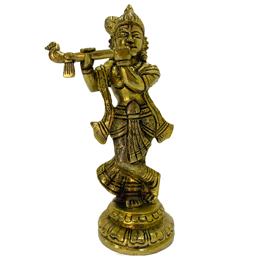 Brass Figurine of Lord Krishna
